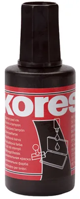 Immagine prodotto di Kores Stempelfarbe, Inhalt: 27 ml, schwarz
