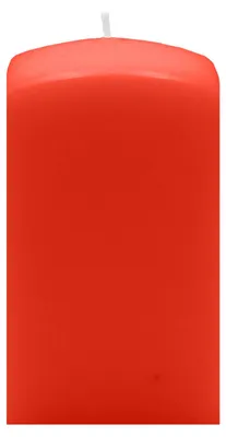 Produktbild von Quader Kerzen Paprika Hell-Rot 15 x Ø 6/6 cm, 4 Stück