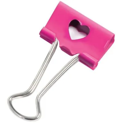 Zdjęcie produktu dla RAPESCO 1426 Klips składany RAPESCO, (szer.) 32 mm, różowy, serce