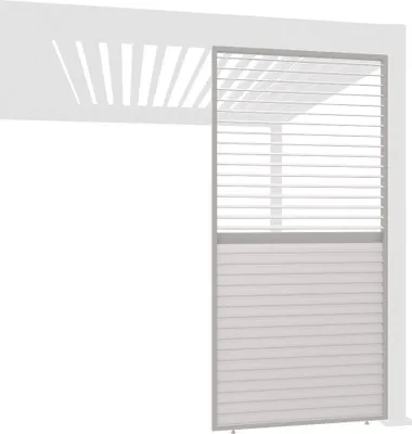 Produktbild von Horizontale Lamellenwand für Weide Pergola aus Aluminium in Ivory Sand