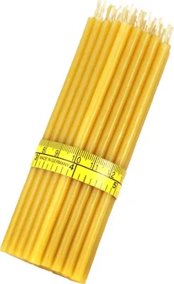 Produktbild von 50x Qualität Bienenwachs Dünne Ritual Kerzen Höhe 14cm Kirche - ca. 165g 36409