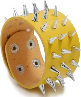Image de Bracelet Spike Jaune pour Hommes - Style Audacieux KP33399