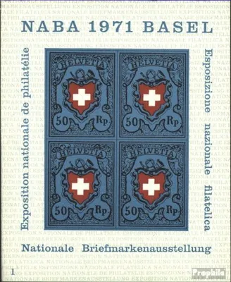 Produktbild von Briefmarken Schweiz 1971 Mi Block21 (kompl.Ausgabe) postfrisch NABA
