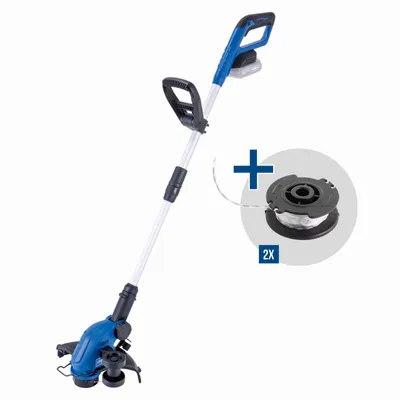 Produktbild von Scheppach Akku-Rasentrimmer C-LT300-X | 90° drehbarer Motorkopf | teleskopierbare Führungsstange | 1,6 mm Einzelfaden | 300mm Schnittbreite | 20V IXES