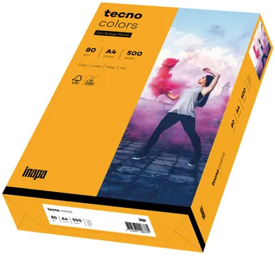 Immagine prodotto di tecno 88324378 tecno Kopierpapier colors mittelorange DIN A4 160 g/qm 250 Blatt