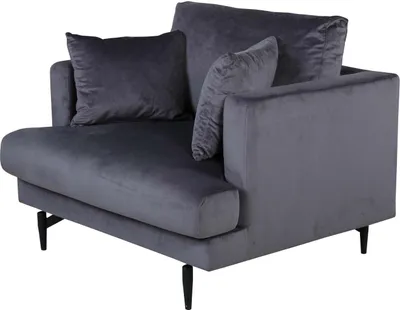 Obrázok produktu pre FURNLUX Kreslo Sofia Dark Grey And Black 104 cm / Hlavná farba: sivá / Rozmery: 104 x 92 x 82 cm