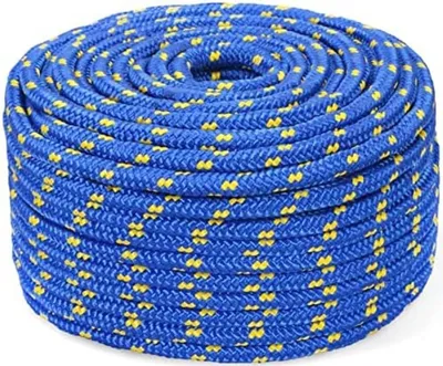 Productafbeelding van PromoHome® Polypropyleen touw, blauw, 20 meter, 8 mm diameter - Gevlochten kunststofftouw voor buitengebruik, tuin, klimmen en huishouden