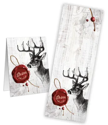 Produktbild von Hirsch Aufkleber "Deins" grau rot 5 x 14,8 cm 10 Stück10 Stück