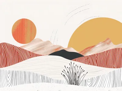 Produktbild von Plakat 80x60cm Tänzende Sonne