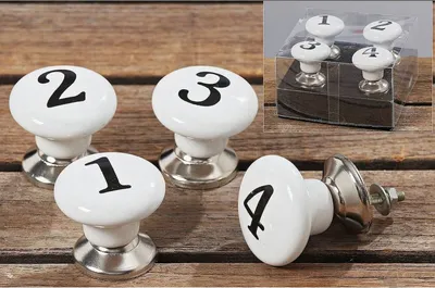 Image de Poignée de meuble Numbers 4pcs ø4cm