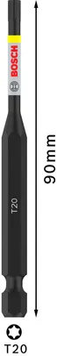 Image de Bosch  PRO  Torx  Impact  Bit  T20  90  mm  -  2608522535