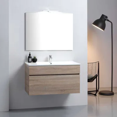 Immagine prodotto di Mobile bagno sospeso 90cm in quercia naturale | Sole