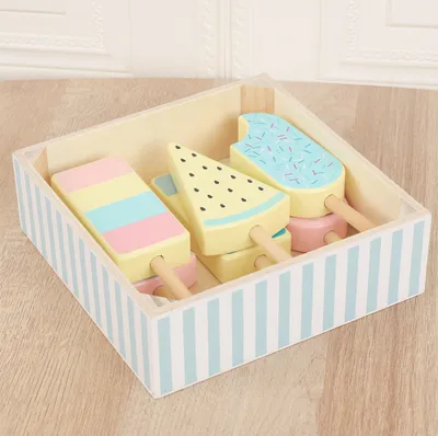 Produktbild von 360Home Holz Küchenspielzeug Simulation Holzspielzeug für Kinder Eislutscher