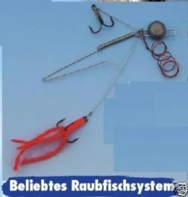 Produktbild von Spinn Köderfischsystem Stahlvorfach 2 Drillingen Vorfach Raubfischvorfach, Größe:L