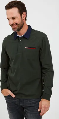 Produktbild von FQ1924 FQMarten Herren Longsleeve Langarmshirt Shirt mit Hemdkragen aus 100% Baumwolle