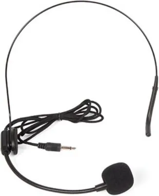Produktbild von HQ-Power Headset mit Mikrofon, mit Kabel, 3,5 mm Jackanschluss, schwarz