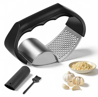 Produktbild von Knoblauchpresse 2-in-1 mit Schneidefunktion und ergonomischem Design