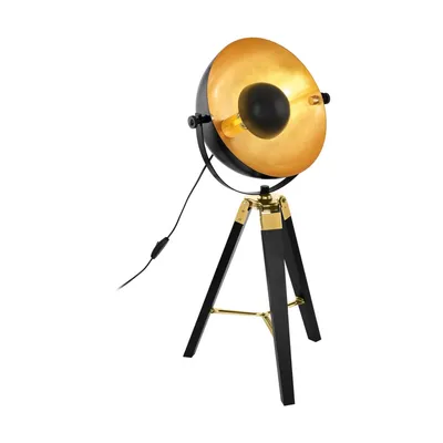Produktbild von EGLO Tischlampe COVALEDA Schwarz und Messing 49617