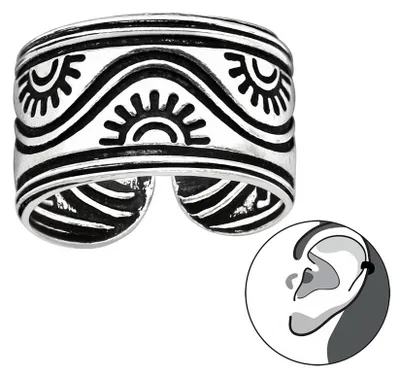 Produktbild von Ear Cuff Ohrklemme Silber 925: Ohrring ohne Loch tragbar Modell 4