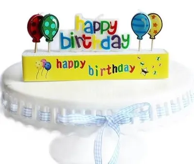 Produktbild von Bunte Geburtstagskerzen Mit Der Schrift Happy Birthday