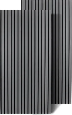Obrázok produktu pre Bettizia Akustické obklady stien 120x60x2,1cm MDF akustické panely stenové panely 2x šedá farba