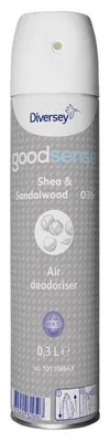 Zdjęcie produktu dla Good Sense Shea & Sandalwood, odświeżacz powietrza w sprayu do pomieszczeń i neutralizator zapachów | puszka (300 ml)