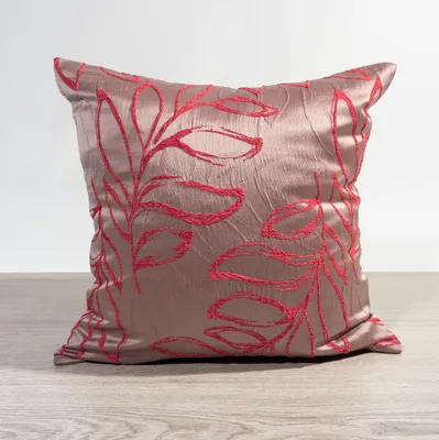 Produktbild von Kissen von Lysel - rot Blätterzweige Cabilao 38x38, reines Polyester Dekokissen