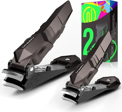 Image de Set de coupe-ongles professionnel en acier inoxydable Lot de 2 coupe-ongles tranchants Grand pour hommes Femmes