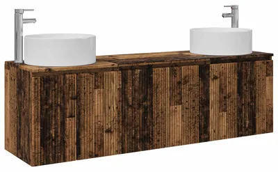Produktbild von vidaXL Badezimmerschrank-Set 3 stk. Altholz 49,5 x 44,5 x 65,5 cm