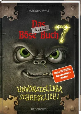 The cover of a book titled 'Das kleine Böse Buch 7' featuring a monstrous face and lightning bolts.