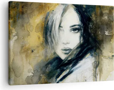 Produktbild von Bild auf Leinwand - Leinwandbild - Frau Gesicht Lippen - 70x50cm - Wand Bild - Wanddeko - Wandbilder - Leinwanddruck - Bilder - Kunstdruck - Wanddekoration - Leinwand bilder - Wandkunst - AA70x50-4053