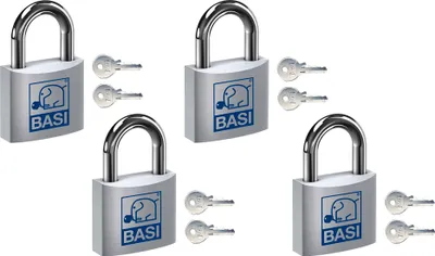 Produktbild von BASI - Vorhangschloss - SET - 4x VHS 630 - 50 mm - Gleichschließend Nr. 5003 - 4x6300-5001-5003