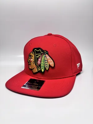 Produktbild von Chicago Blackhawks NHL A/CAP Herren-Snapback-Cap mit strukturierter, mittelhoher Krone und verstellbarem quadratischem Schirm