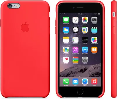 Produktbild von Apple iPhone 6 Plus Silicone Case MGRG2ZM/A rot