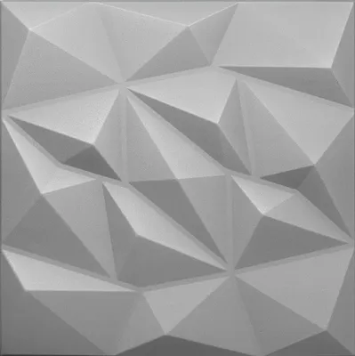 Produktbild von DECCART | 3D Wandpaneele Grau | Dekorative Deckenpaneele aus Polystyrol | 50cm x 50cm |  0,25m² | Moderner geometrischer Stil