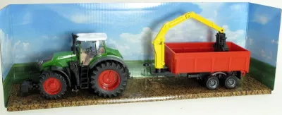 Produktbild von Bburago Fendt 1000 Vario Tractor + Combine Aanhanger