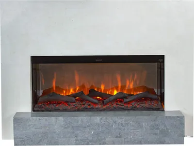 Image de Xaralyn cheminée électrique - Santos EL90 - blanc pierre naturelle - 1400 Watt chauffage - avec télécommande - cheminée encastrable inclus - cheminée décorative