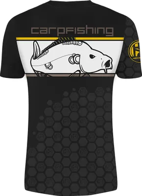 Produktbild von HOTSPOT DESIGN T-shirt Linear Carpfishing, L, schwarz-weiß, 010003503