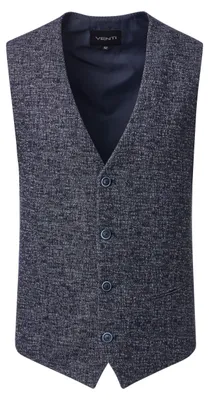 Produktbild von VENTI Herren Weste FORMAL V-Neck Polyestermix Stretch Blau 48
