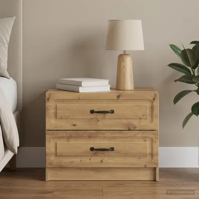 Zdjęcie produktu dla Szafka nocna vidaXL Artisan – dąb, 62 x 34,5 x 44,5 cm, materiał drewnopochodny