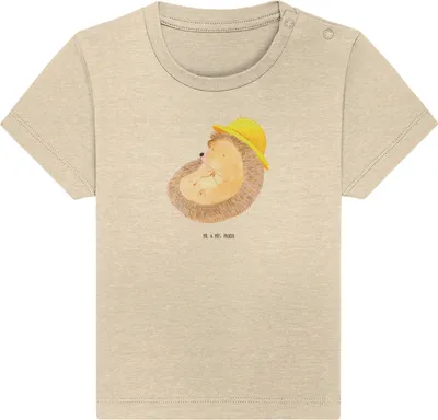 Produktbild von Mr. & Mrs. Panda Babyshirt Igel Beten 24. - 36. Monat - Natural Raw - Geschenk, T-Shirt Baby, Genießen, , Sonnenhut, Organic, Dankbarkeit, Top, Gott, Lustige Sprüche