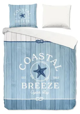 Produktbild von Good Morning Bettwäsche "Breeze" - Blau - (200x220 cm) - 100 % Baumwolle