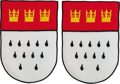 Produktbild von 2x Aufbügler 'Kölner Wappen' XXL Karneval Kölle Kölsch Accessoires Verkleidung Kostüm