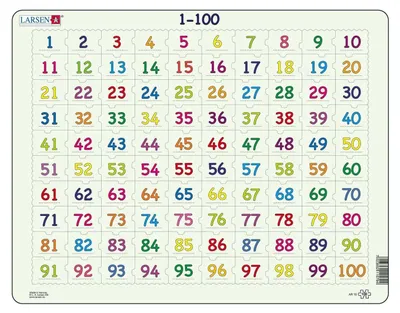 Immagine prodotto di Numeri Larsen da 1 a 100, 100 pezzi.
