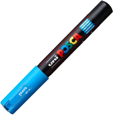 Produktbild von POSCA PC1MC BC, 1 Stück(e), Hellblau, Feine Spitze, Schwarz, Rund, 0,7 mm