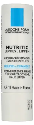 Productafbeelding van La Roche-Posay NUTRITIC: Verzorgende en regenererende lippenstift met sheaboter, 4,7 ml