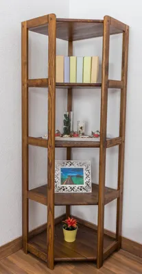 Produktbild von Holzregal Eichefarben mit 5 Fachböden, 74 cm breit, 163 cm hoch, 60 cm tief