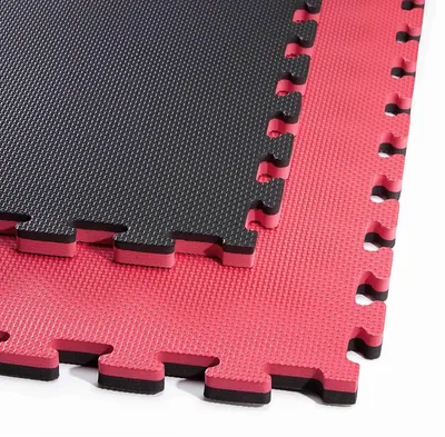Produktbild von Gymnastikmatte 100X100X2 Cm Schwarz/Rot