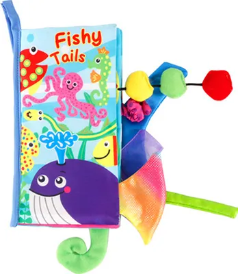 Obrázek produktu pro Dětský ocásek Látková kniha Oceánská zvířata Crinkle Měkké látkové knihy Učení Zvířata Barvy Touch & Feel Sensory Book Vzdělávací aktivity Hračky Dárky pro batolata Batolata Chlapci Dívky【Mořská zvířata 】