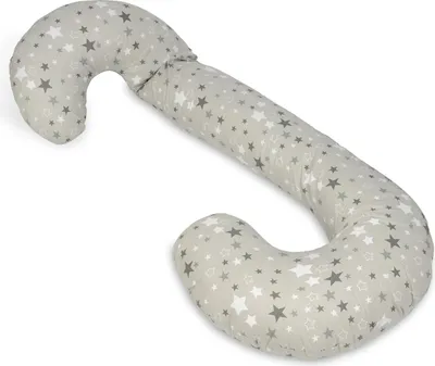 Image de Coussin multi-usage Étoiles grises et blanches sur fond gris